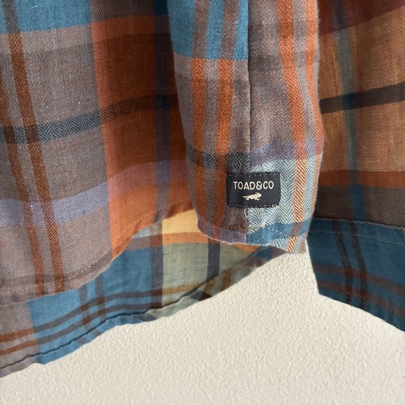 Toad&Co Womens Re-Form Flannel Shirt Lightweight Soft Plaid Size Small - Picture 7 of 8